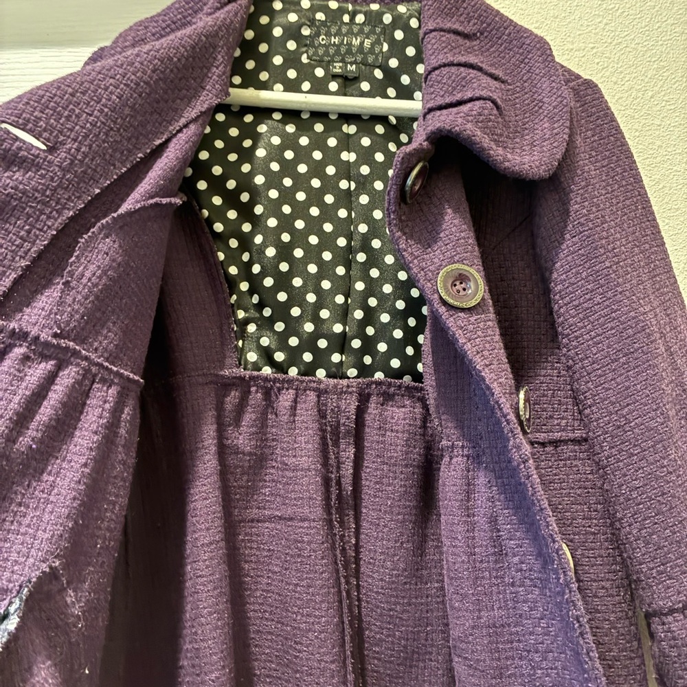 Purple Ruffled Coat - Picture 4 of 7